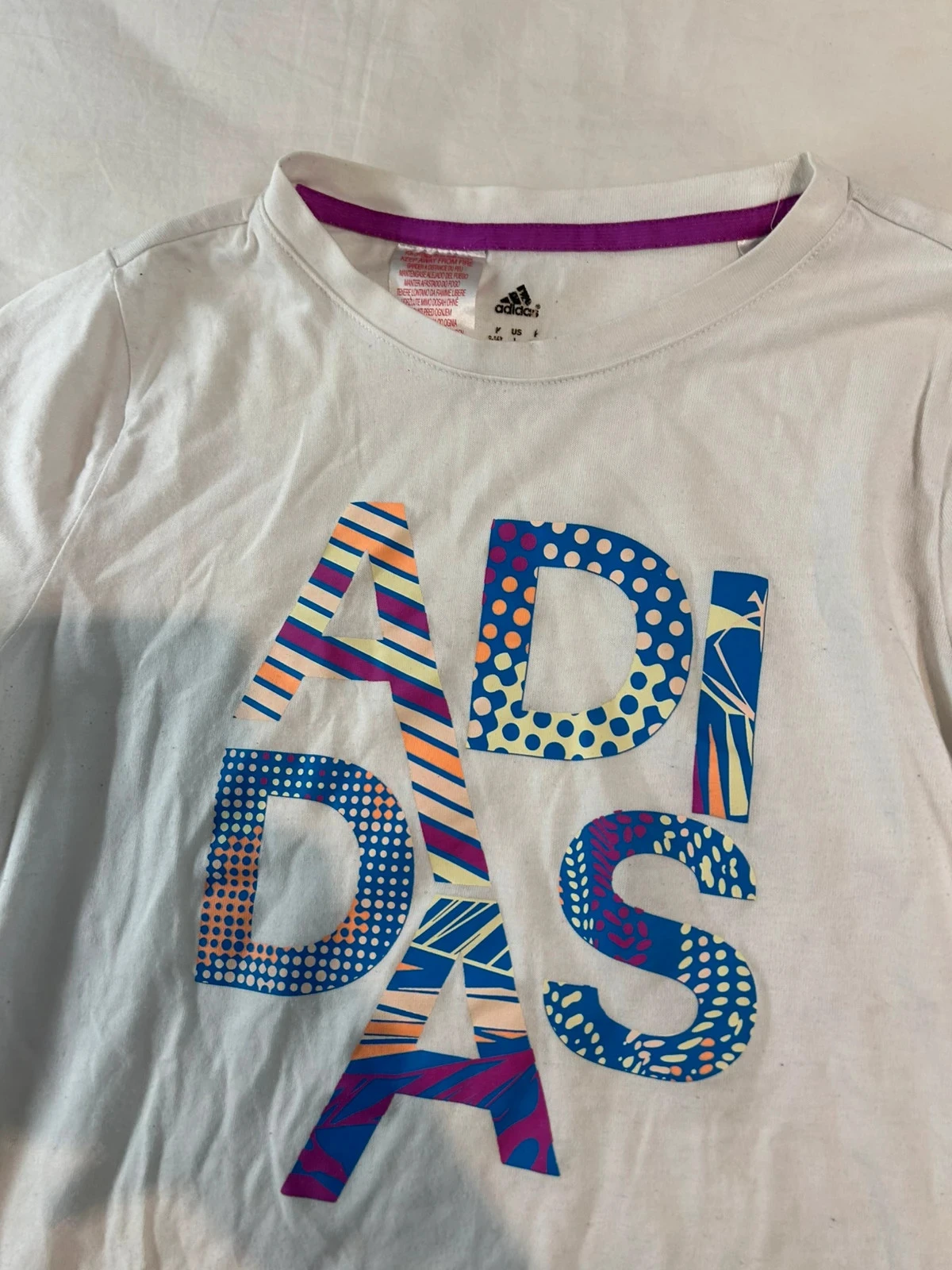 adidas printed white t-shirt size 14 years – photo 5